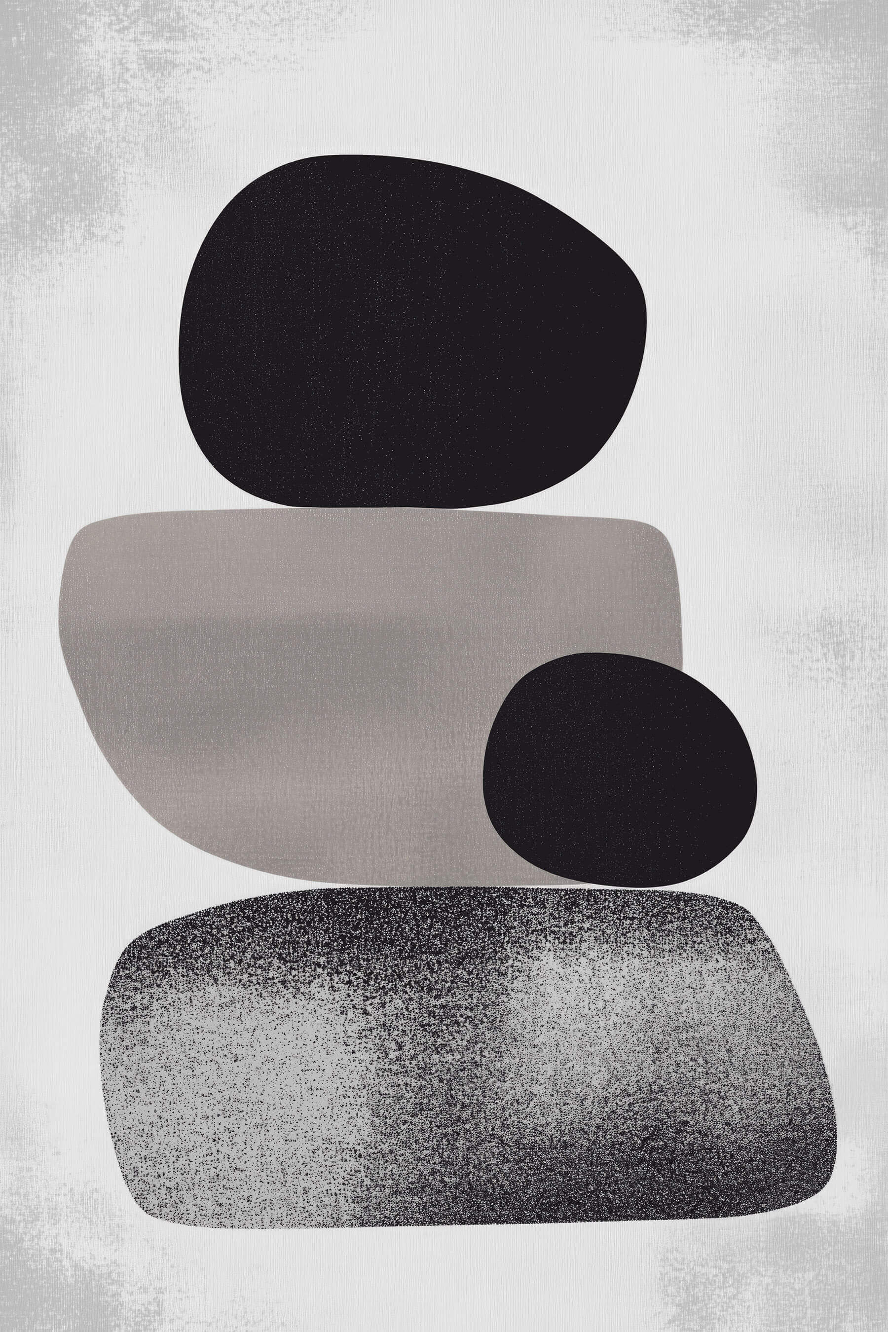 Black and grey rock shapes Black and grey rock shapes