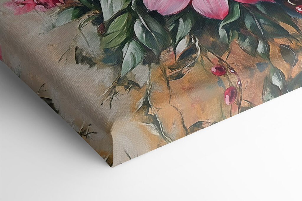 Painting of flowers in a vase
