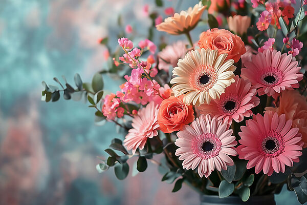 Bouquet of flowers in a vase