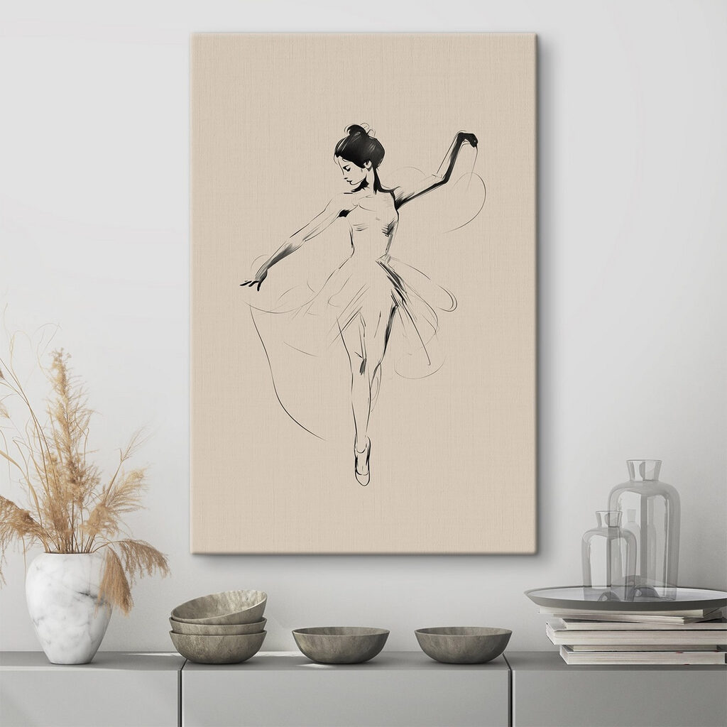 Drawing of a woman dancing