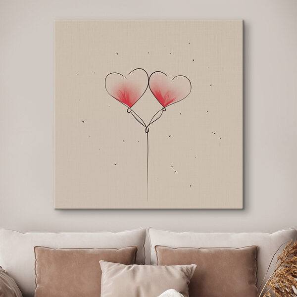 Quadri Due cuori disegnati su un filo (COD: s42036) Quadri Quadri Due cuori disegnati su un filo (COD: s42036)