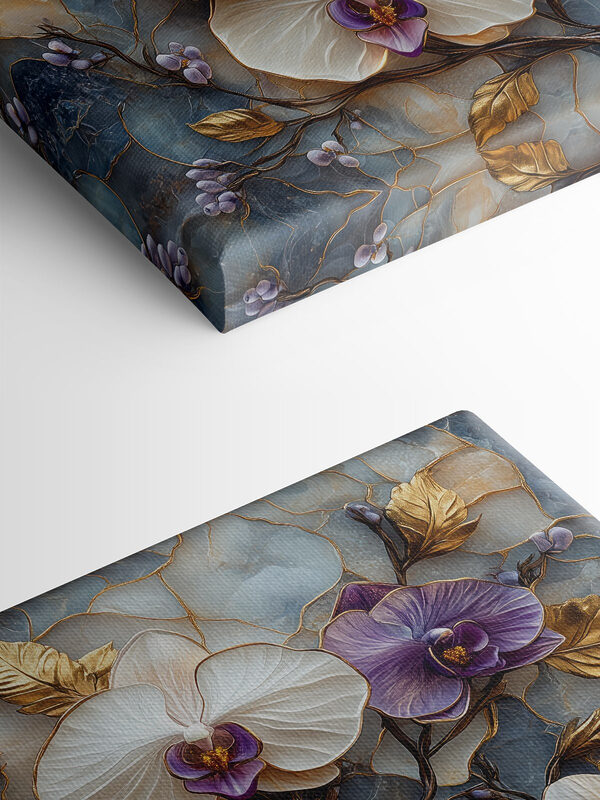 Delicate blooms on textured background