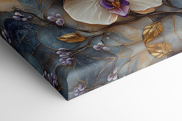 Delicate blooms on textured background