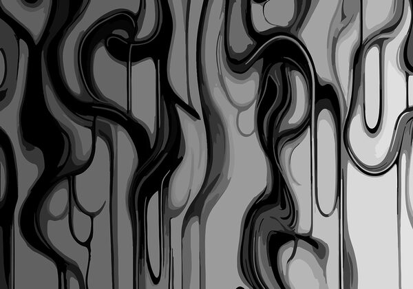 Immagine in bianco e nero di un motivo a vortice Immagine in bianco e nero di un motivo a vortice