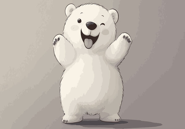 Cartone animato di un orso polare Cartone animato di un orso polare