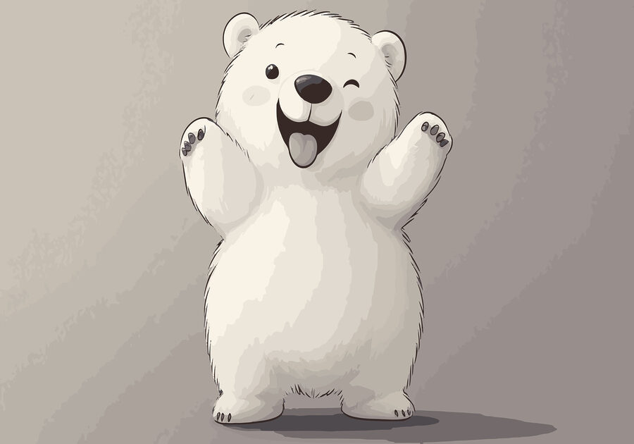 Carta da parati Cartone animato di un orso polare - immagine 4
