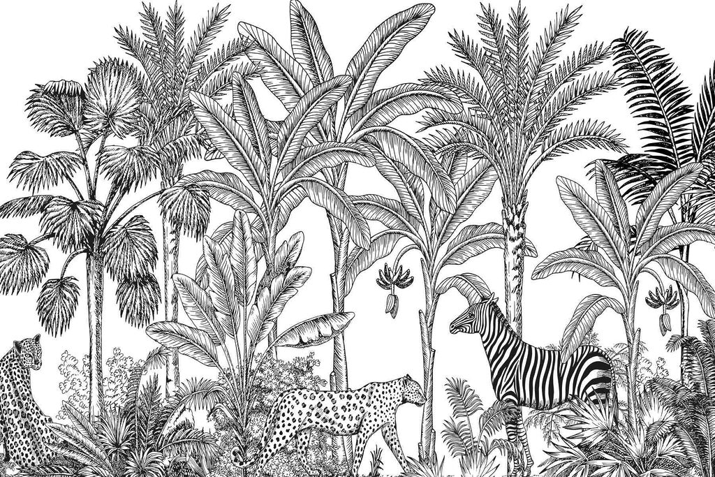 Zebra e ghepardo nella giungla Zebra e ghepardo nella giungla