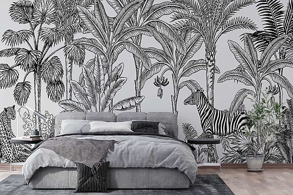 Zebra e ghepardo nella giungla Zebra e ghepardo nella giungla