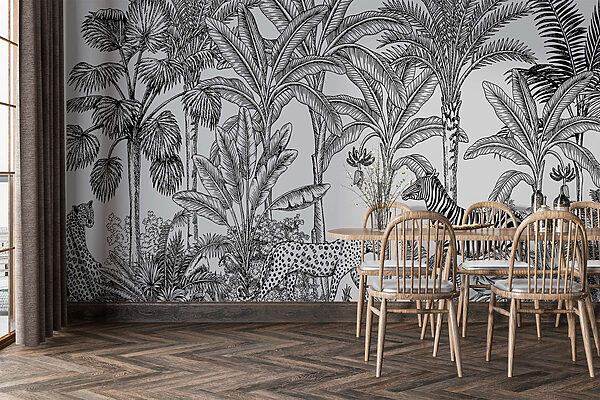Zebra e ghepardo nella giungla Zebra e ghepardo nella giungla