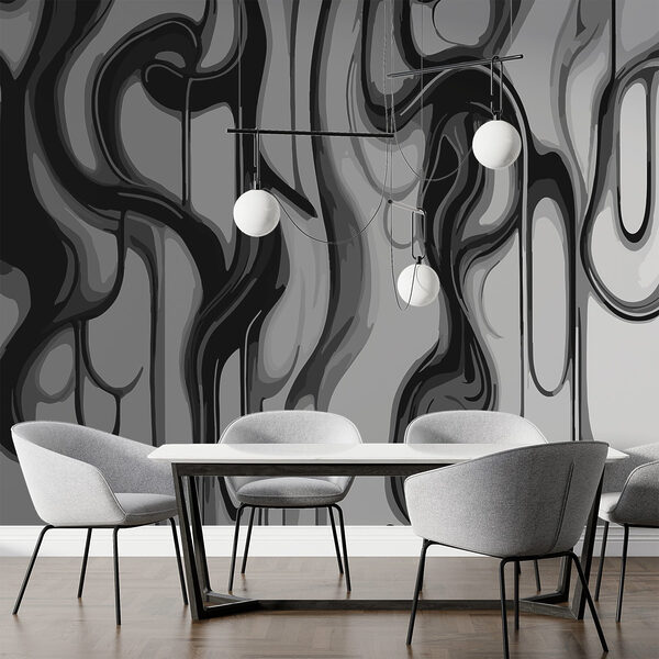 Immagine in bianco e nero di un motivo a vortice Immagine in bianco e nero di un motivo a vortice