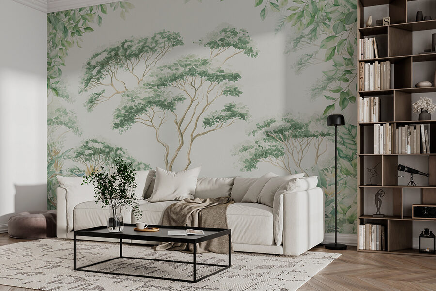 Pittura di alberi e piante