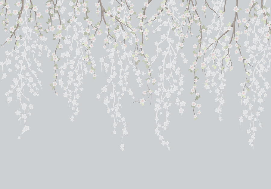 Fiori bianchi su un ramo d'albero