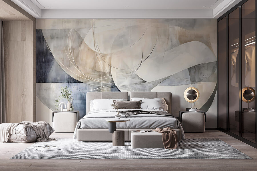 Pittura di un'arte bianca e grigia