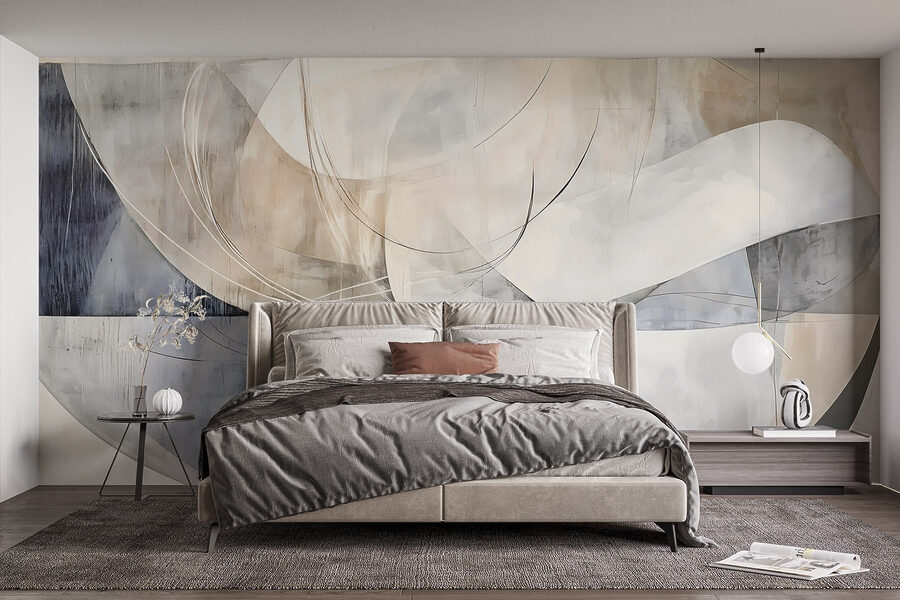 Pittura di un'arte bianca e grigia