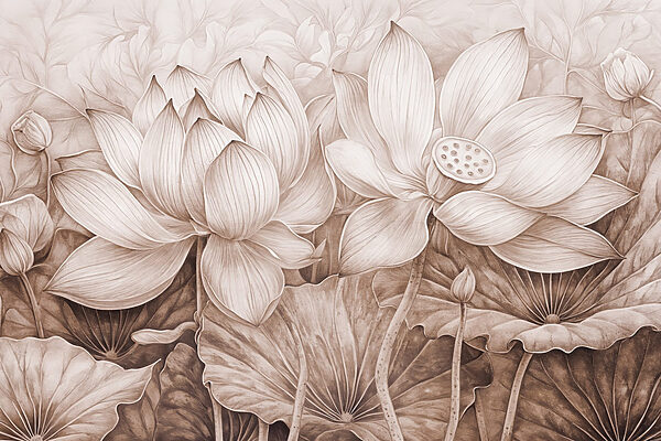 Disegno di fiori e foglie Disegno di fiori e foglie