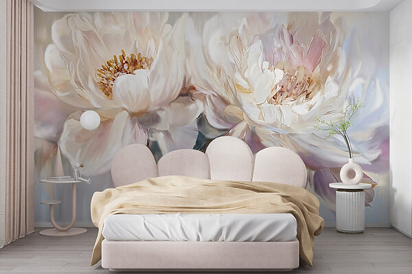 Pittura di fiori su sfondo bianco Pittura di fiori su sfondo bianco
