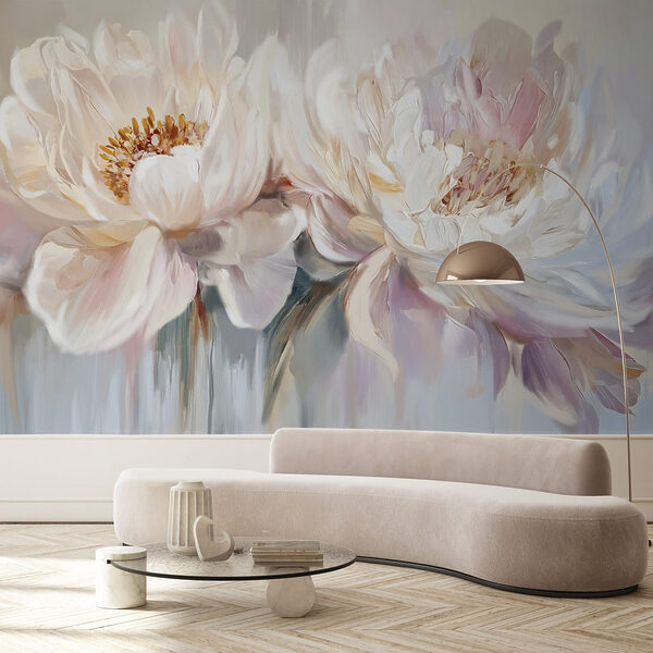 Pittura di fiori su sfondo bianco Pittura di fiori su sfondo bianco