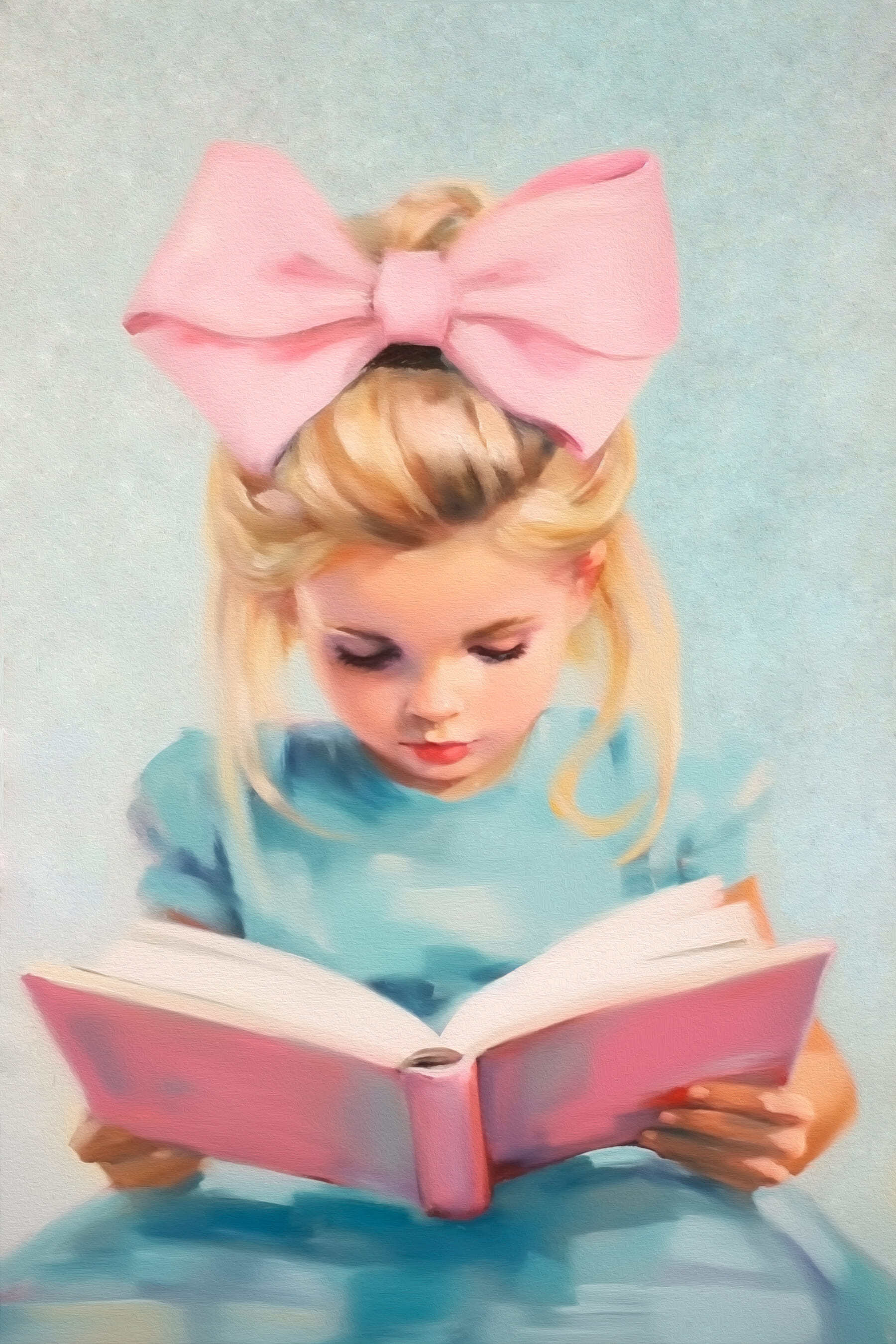 Girl reading a book Girl reading a book