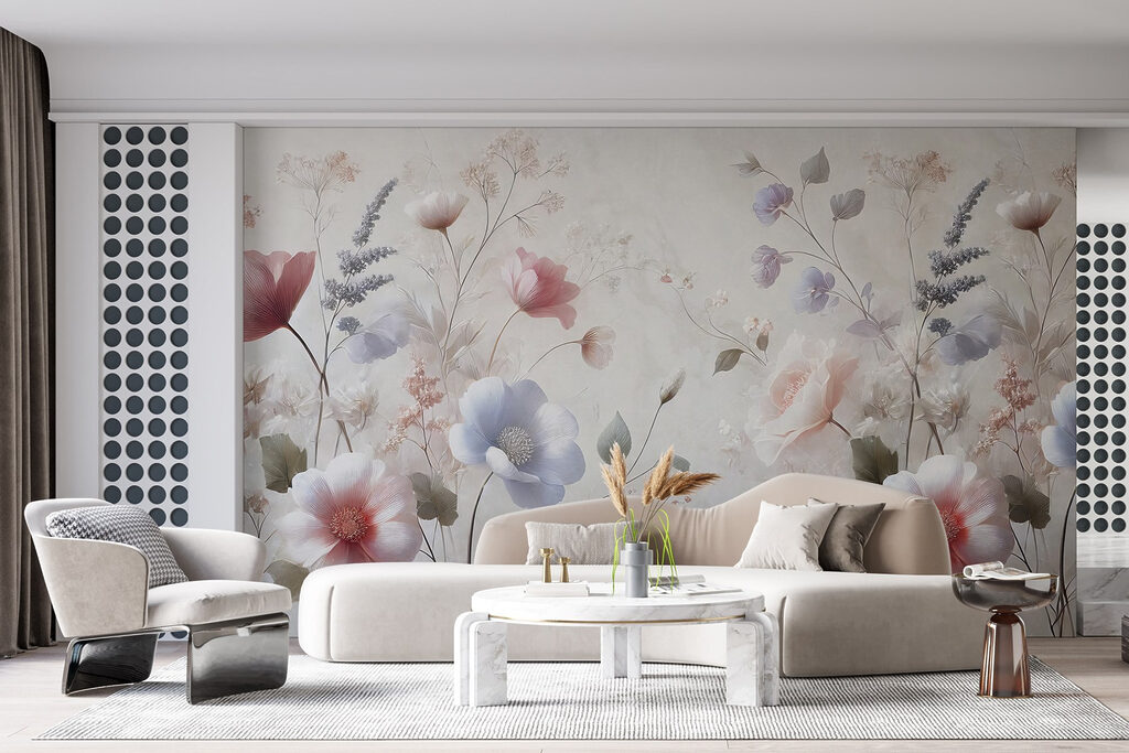 Delicate blooms in soft pastel hues Delicate blooms in soft pastel hues