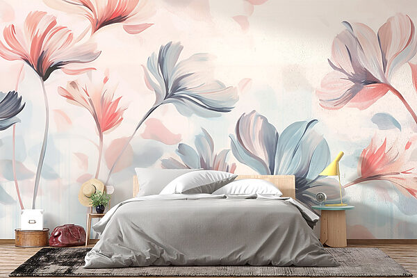 Pittura di fiori su sfondo bianco Pittura di fiori su sfondo bianco