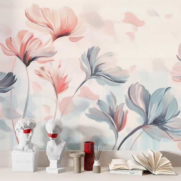 Pittura di fiori su sfondo bianco Pittura di fiori su sfondo bianco