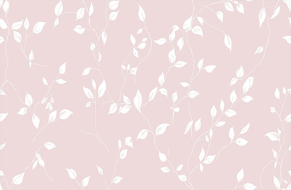 Motivo di foglie bianche su sfondo rosa Motivo di foglie bianche su sfondo rosa