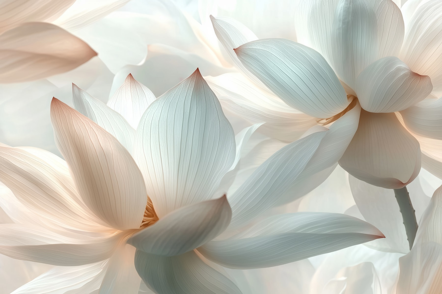 Delicate petals in soft hues