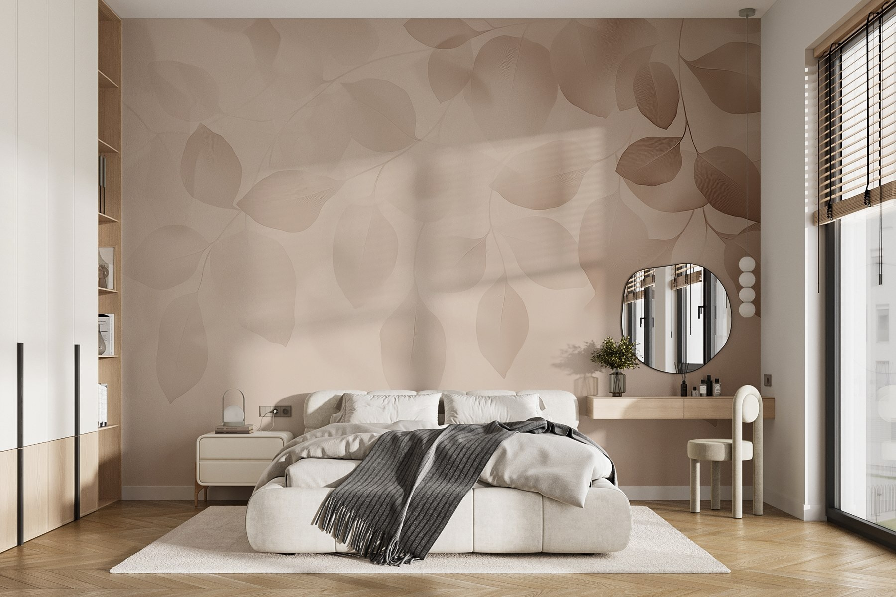 Gentle leaves in soft hues