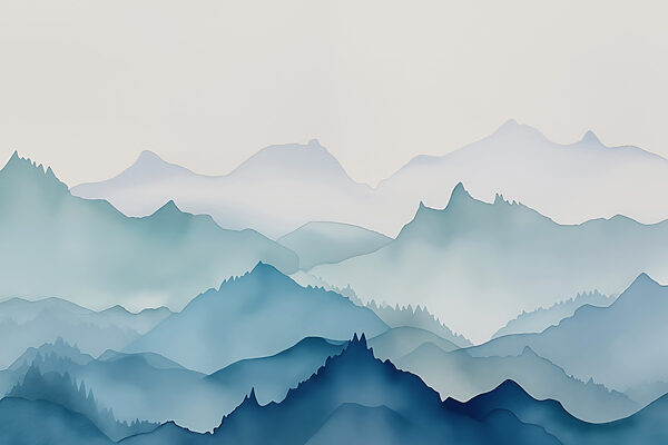 Pittura di montagne e alberi Pittura di montagne e alberi