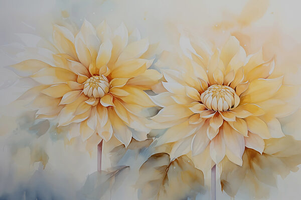 Pittura di fiori su sfondo bianco Pittura di fiori su sfondo bianco