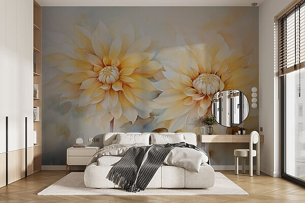 Pittura di fiori su sfondo bianco Pittura di fiori su sfondo bianco