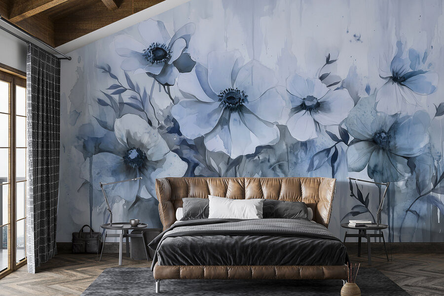 Pittura di fiori su sfondo bianco Pittura di fiori su sfondo bianco