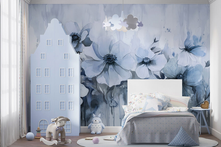 Pittura di fiori su sfondo bianco Pittura di fiori su sfondo bianco