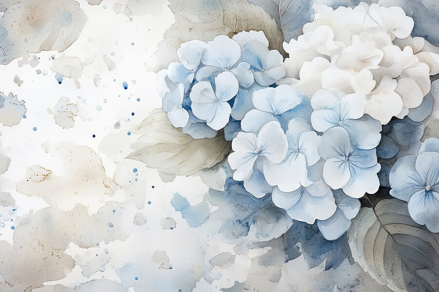 Acquerello di un mazzo di fiori