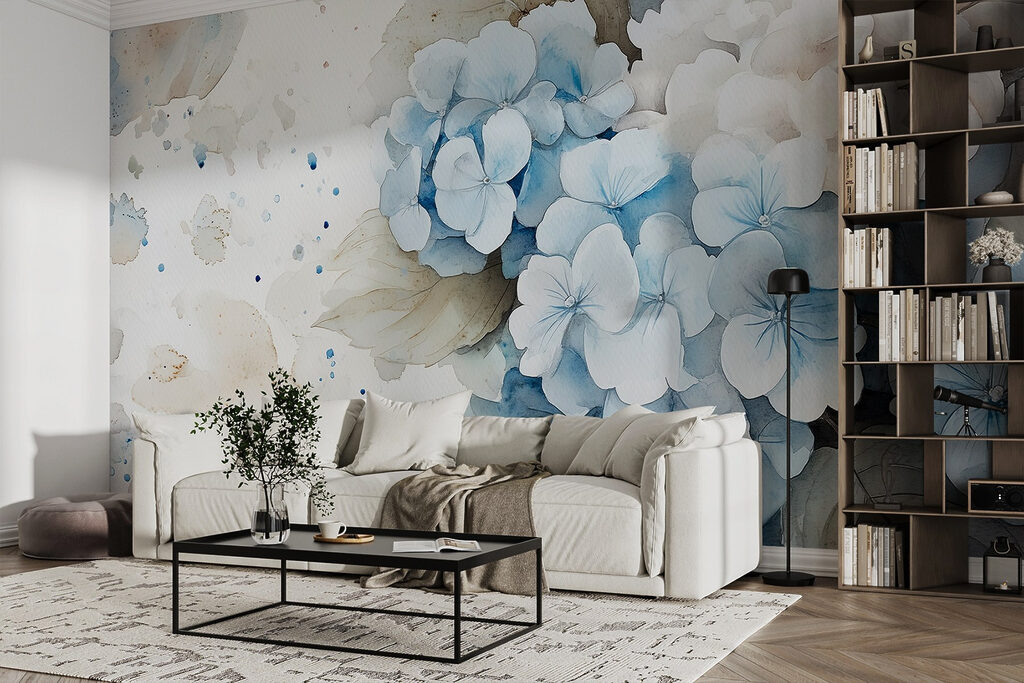 Watercolor of a bunch of flowers