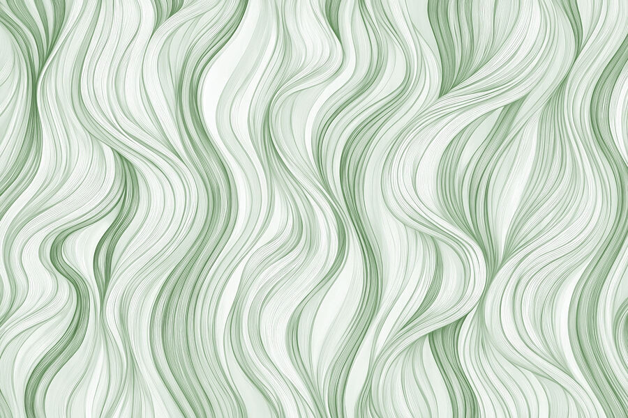 Motivo ondulato verde e bianco