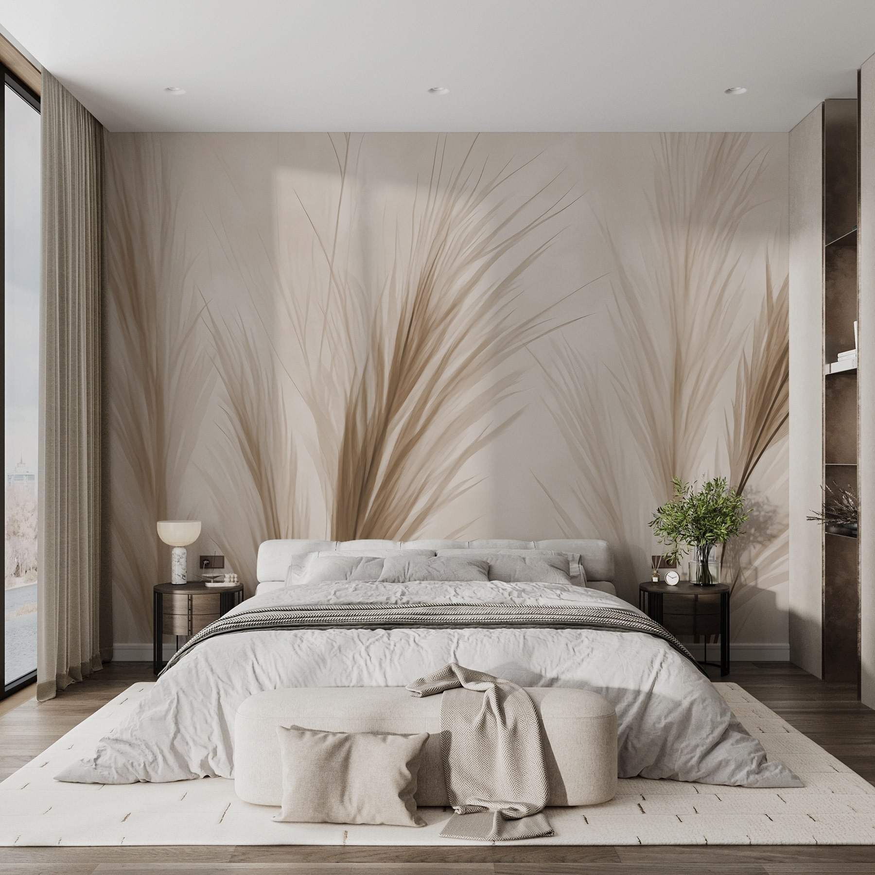 Delicate grass against a soft background