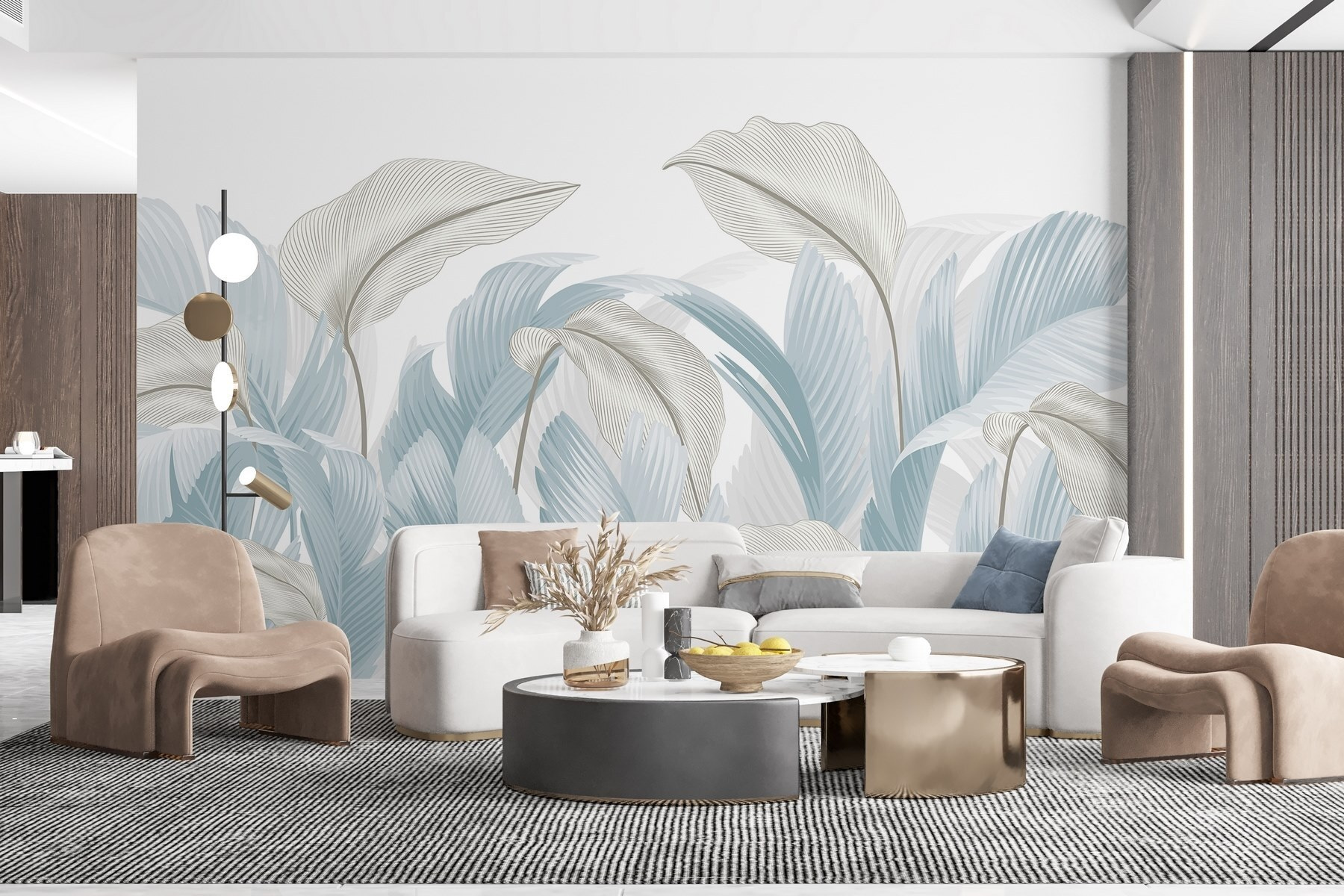 Gentle hues of tropical leaves