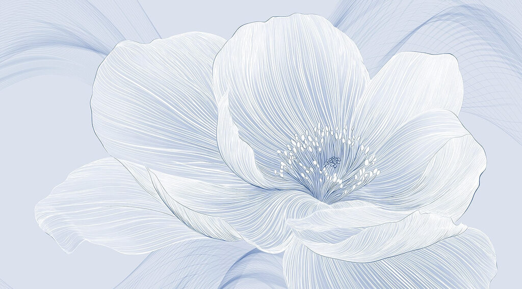Delicato disegno di linee floreali Delicato disegno di linee floreali