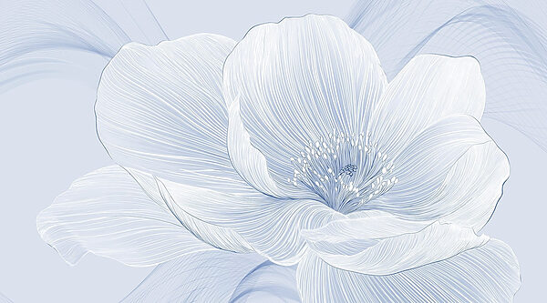 Delicato disegno di linee floreali Delicato disegno di linee floreali