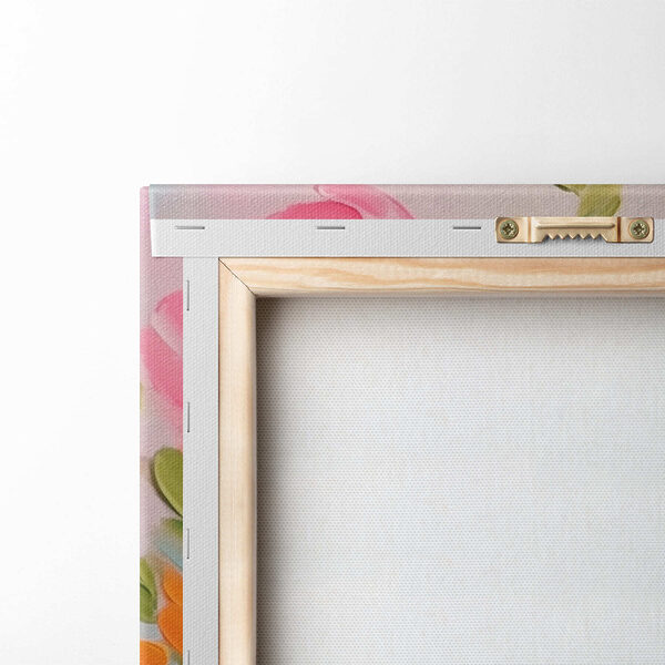 Painting of flowers on a white surface Painting of flowers on a white surface