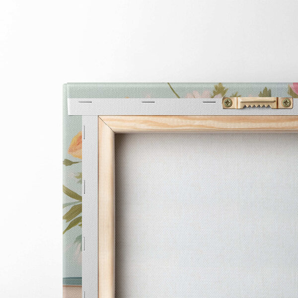Painting of a stack of books with flowers on top Painting of a stack of books with flowers on top