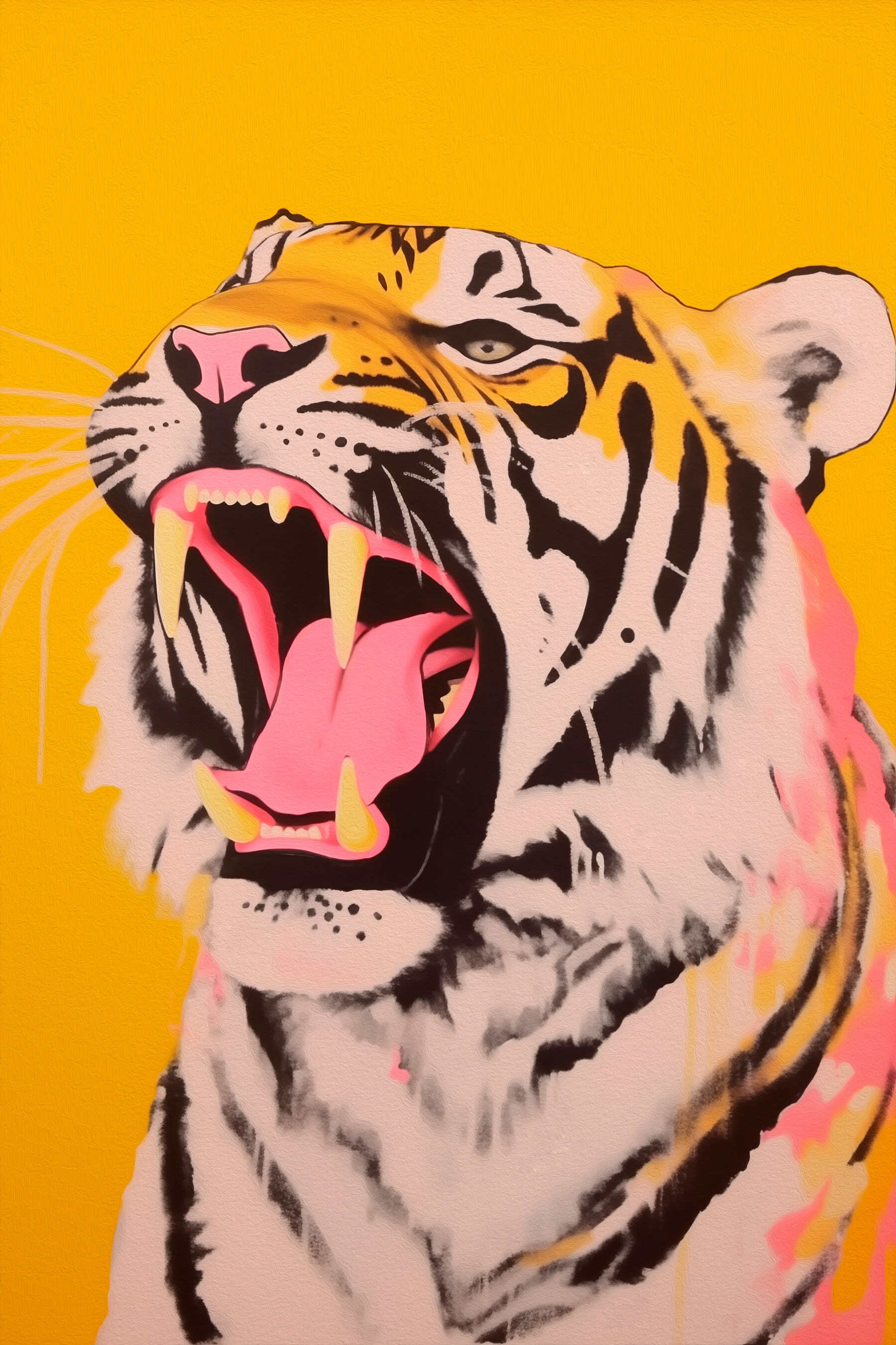 Tiger with its mouth open Tiger with its mouth open