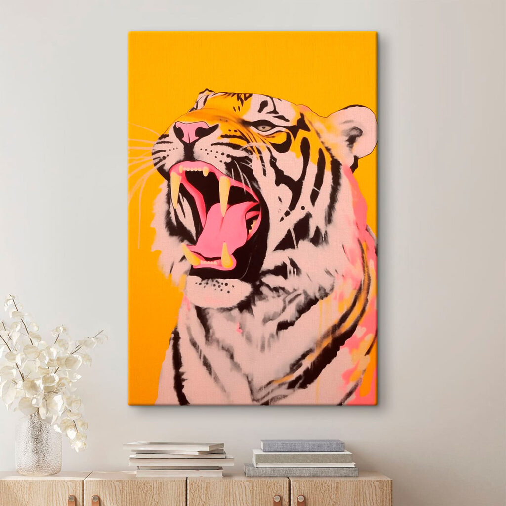 Tiger with its mouth open Tiger with its mouth open