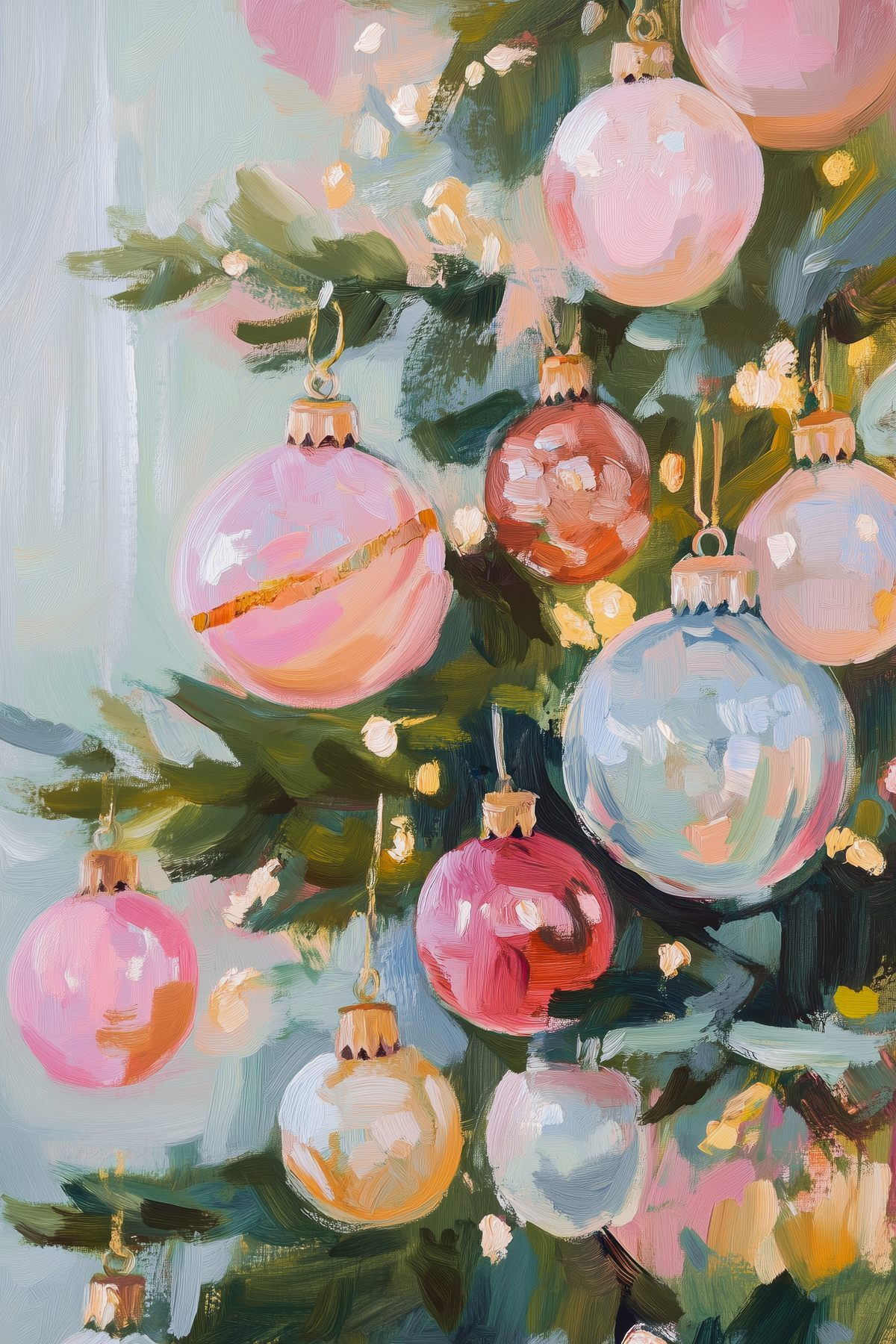 Painting of a christmas tree