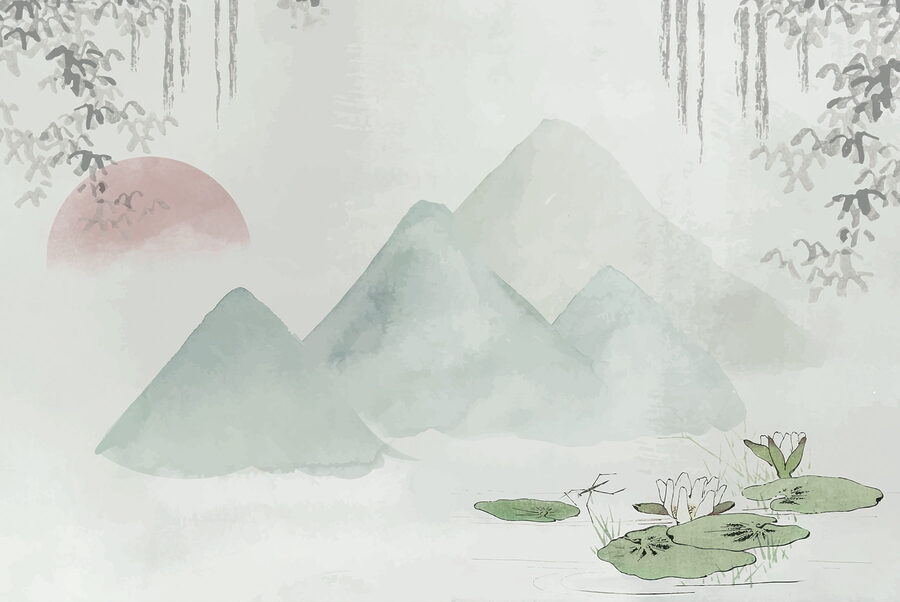 Pittura di montagne e acqua