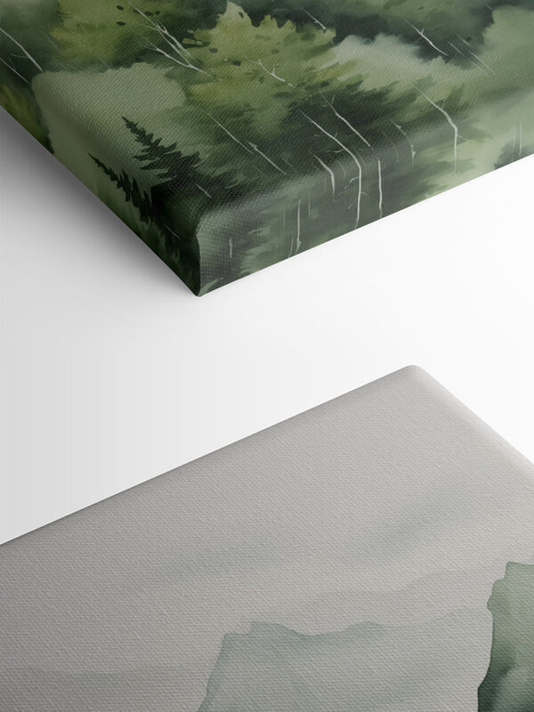 Painting of a mountain range