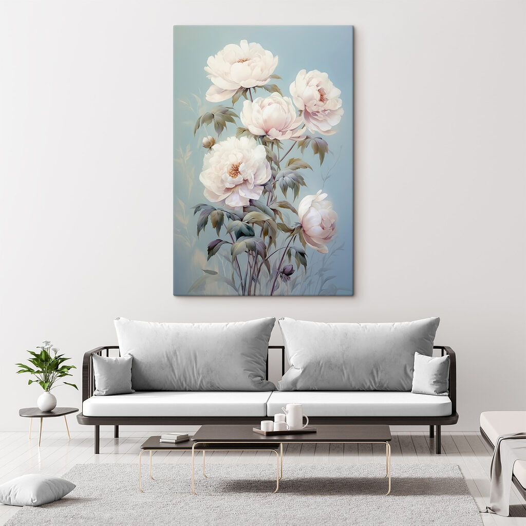 Painting of white flowers