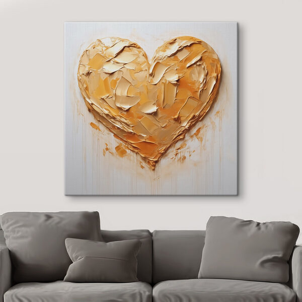 Quadri Quadri Oggetto a forma di cuore con una macchia di vernice (COD: s42124)