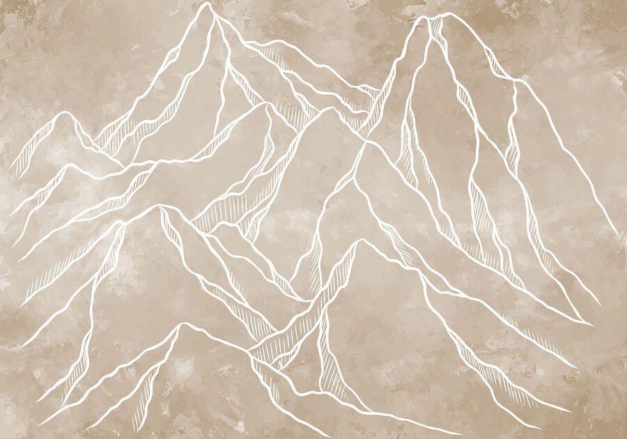 Disegno di una catena montuosa